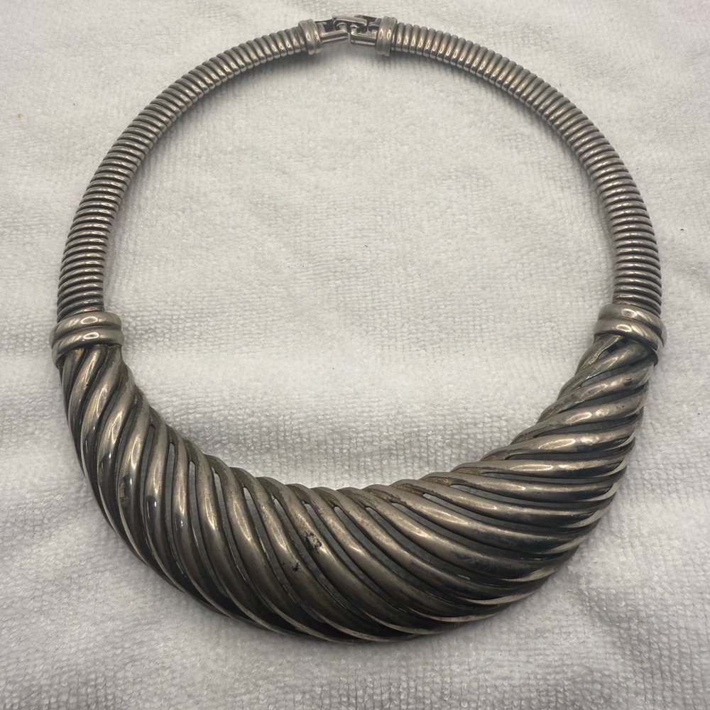 Vintage GIVENCHY Paris Statement Collar Necklace – 1980s Runway Bold Design